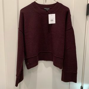 Crop Topshop sweater plum